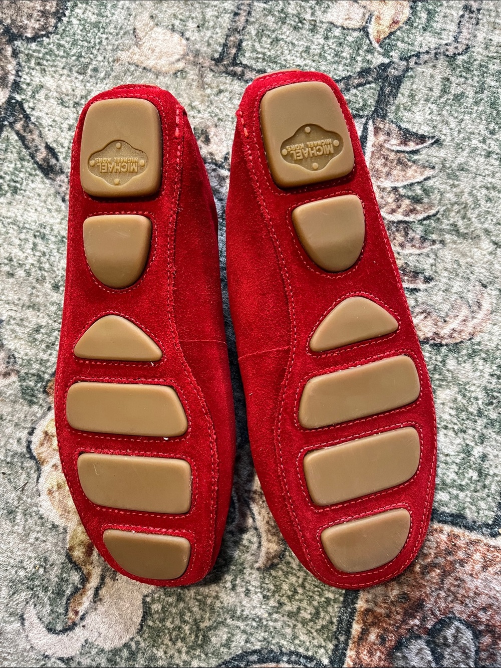 Michael Kors Red Suede Slip-On Loafers Size 8.5 - Picture 2 of 5